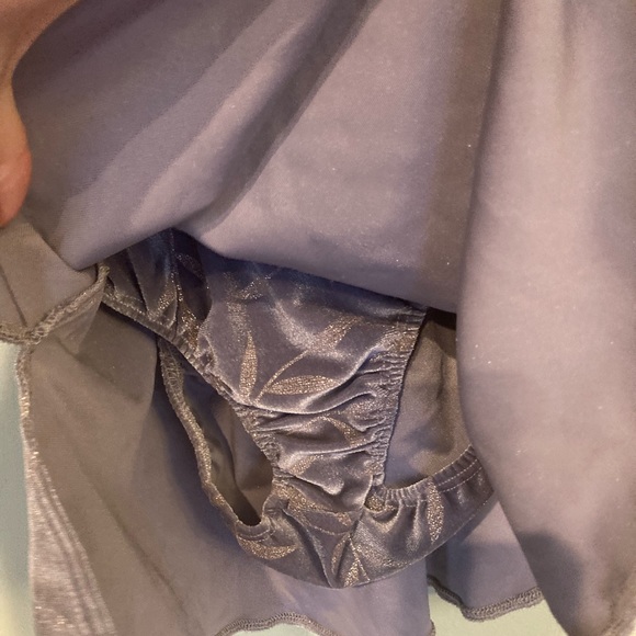 New, Unworn Rebel Grey and Silver Velvet Ice Skating Costume - Picture 4 of 6